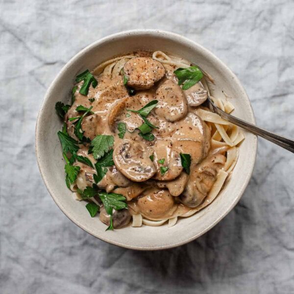 Vegan Mushroom Stroganoff