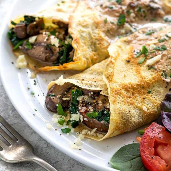 Savory Crepes with Mushrooms